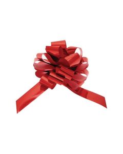 Metallic Pull Bow Ribbon - Red