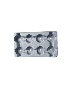 Aeroplas Round Pot Carry Trays - 8 Cells - Grey - 1L Pots