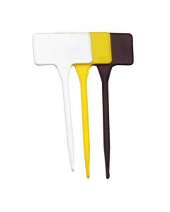 Flat 'T' Labels - White - 200mm