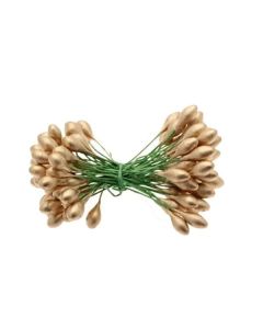 Gold Berries on Wires - 100 Berries/50 Wires