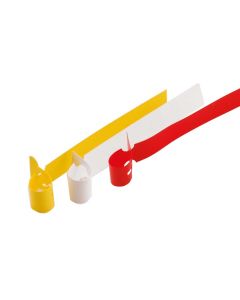 Vinyl Self-Tie Labels (Loop Lock) - White