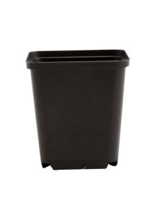 Square Injection Moulded Pots - Black - 8 x 8 x 8.5cm