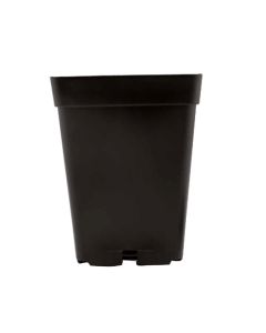 Square Injection Moulded Pots - Black - 9 x 9 x 13cm