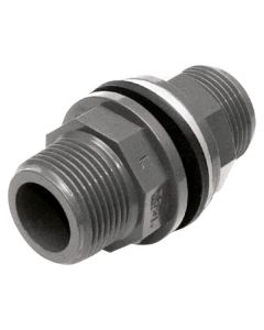 PVC Threaded Tank Connector Fitting - 1" x 1"