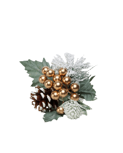 Gold Snow Berry Cone Picks