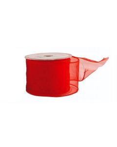 Polyester Ribbon - Red - 50mm x 20m