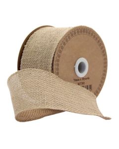 Natural Hessian Ribbon - 50mm x 9.1m