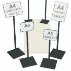 Adjustable Card Holder Stands - Angled - A4 Landscape